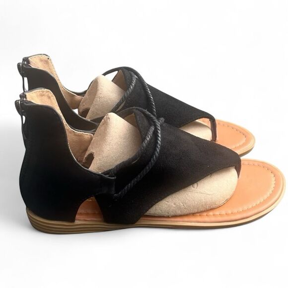 Black Gladiator Rope Sandal (7) NWOT - Picture 7 of 10